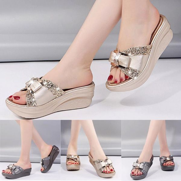 shoes women summer fashion outdoor sandals thick bottom slope comfortable non-slip slippers sapatos feminino buty damskie m25, Black
shoes women summer fashion outdoor sandals thick bottom slope comfortable non-slip slippers sapatos feminino buty damskie m25, Black