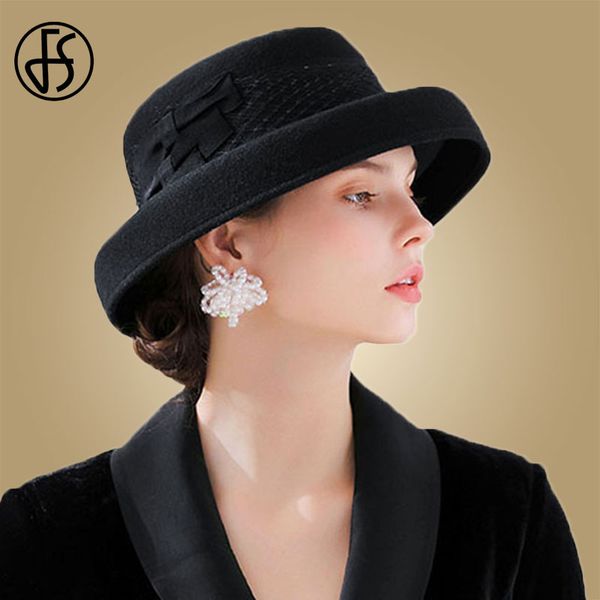 fs wide brim women hats black bowler wool felt cloche hat fedora bowknot female wine red fedoras vintage cap, Blue;gray
fs wide brim women hats black bowler wool felt cloche hat fedora bowknot female wine red fedoras vintage cap, Blue;gray