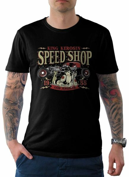 mens t-shirt tee speed shop los angeles black 2xl