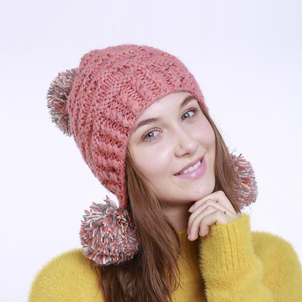 mingjiebihuo new fashion women girls mixed color knit wool hat autumn and winter new handmade jacquard 3 ball wool ball warm hat, Blue;gray
mingjiebihuo new fashion women girls mixed color knit wool hat autumn and winter new handmade jacquard 3 ball wool ball warm hat, Blue;gray