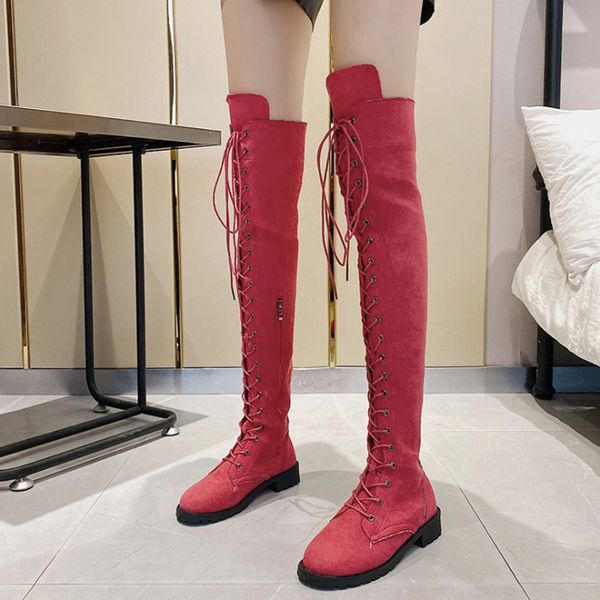 women boots flock over-the-knee boots comfortable mid heels for women square heels ankle strap autumn fashion knight, Black
women boots flock over-the-knee boots comfortable mid heels for women square heels ankle strap autumn fashion knight, Black