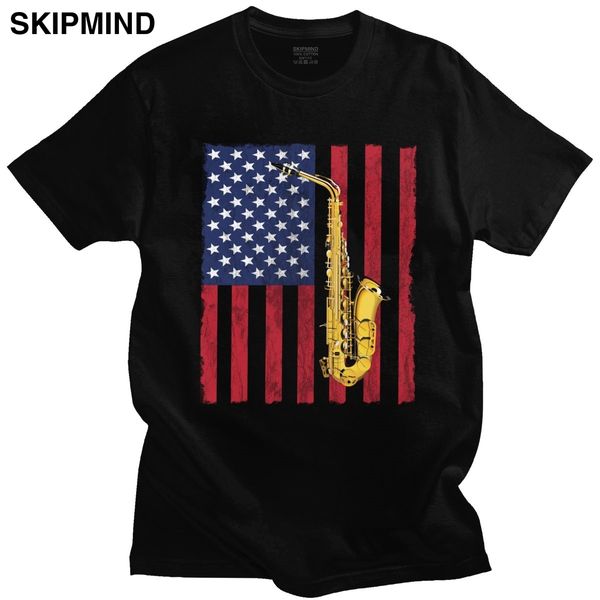 retro saxophone american flag t-shirt men short sleeve streetwear sax lover saxophonist tee cotton jazz t shirt merchandise
retro saxophone american flag t-shirt men short sleeve streetwear sax lover saxophonist tee cotton jazz t shirt merchandise
