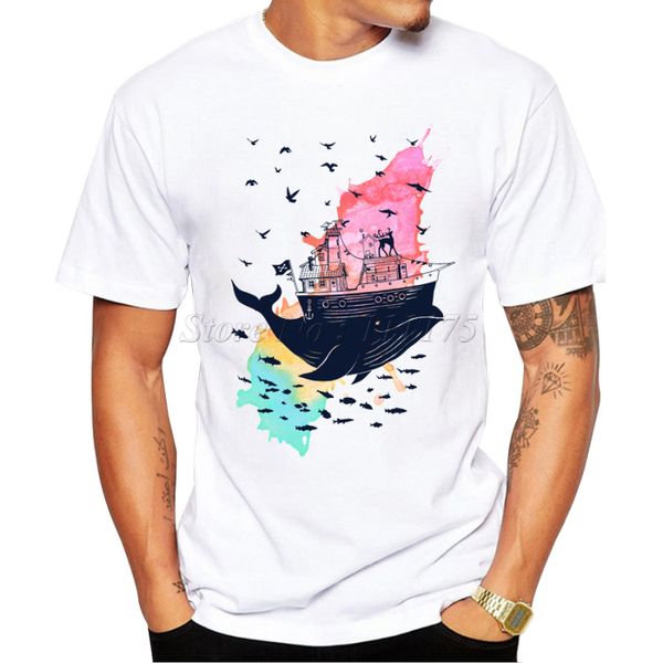 2019 men's watercolours whale boat house design t shirt male fashion cool hipster printed summer tees
2019 men's watercolours whale boat house design t shirt male fashion cool hipster printed summer tees