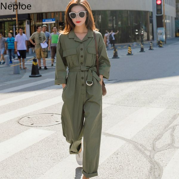 neploe pocket sashes bf spring 2020 women jumpsuit chic turn-down collar playsuit loose solid safari style bodysuit 43328, Black;white
neploe pocket sashes bf spring 2020 women jumpsuit chic turn-down collar playsuit loose solid safari style bodysuit 43328, Black;white