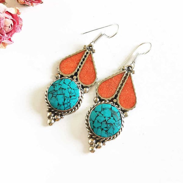dangle & chandelier lovely vintage earrings for lady copper inlay colorful stone flower earring e133, Silver
dangle & chandelier lovely vintage earrings for lady copper inlay colorful stone flower earring e133, Silver