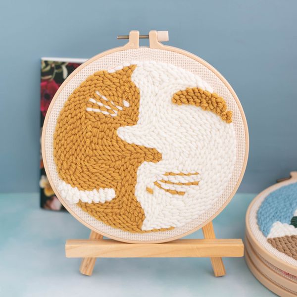 paintings cartoon cat punch needle embroidery kit with hoop needlework wool work beginner-friendly sewing kits handmade painting gift
paintings cartoon cat punch needle embroidery kit with hoop needlework wool work beginner-friendly sewing kits handmade painting gift