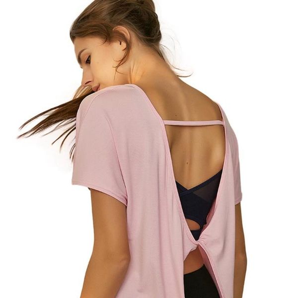 for fitness breathable quick dry running sports yoga backless short t-shirt short sleeve gym yoga sportswear women, White;red
for fitness breathable quick dry running sports yoga backless short t-shirt short sleeve gym yoga sportswear women, White;red