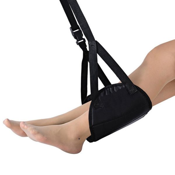 Adjustable Foot Rest Portable Travel Footrest Hammock Carry Flight Leg Pad Office Plane Under Desk Feet Rest Hammock.