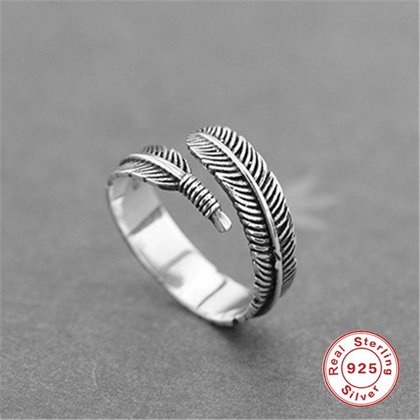 AprilGrass Brand Vintage 925 Sterling Silver Jewelry Personality Feathers Arrow Open Rings for Women Men Unique Adjustable Boho Leaf Rings
AprilGrass Brand Vintage 925 Sterling Silver Jewelry Personality Feathers Arrow Open Rings for Women Men Unique Adjustable Boho Leaf Rings