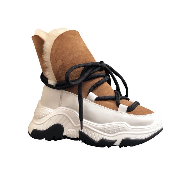 boots autumn and winter sheep fur one big cotton wild leather vacuum non-slip outsole straps snow women's, Black
boots autumn and winter sheep fur one big cotton wild leather vacuum non-slip outsole straps snow women's, Black