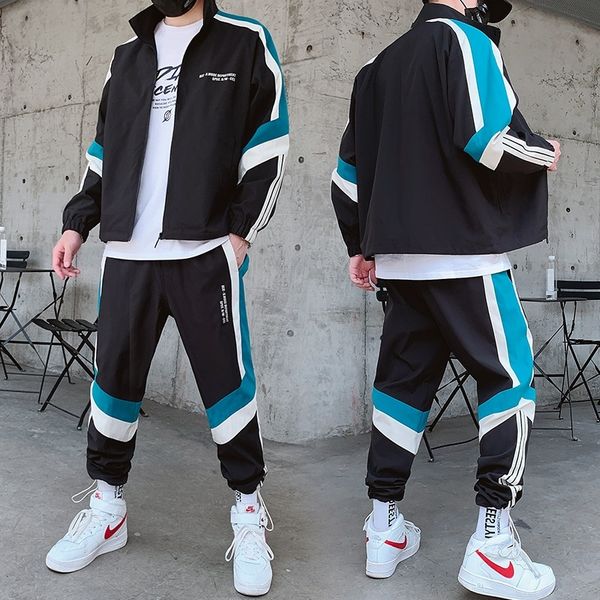 men's set fashion printing jacket+sports pants 2 piece autumn zipper black casual jogging sportswear sets, Gray
men's set fashion printing jacket+sports pants 2 piece autumn zipper black casual jogging sportswear sets, Gray