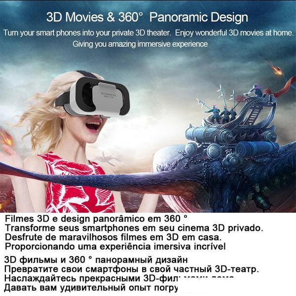 

vr shinecon helmet 3d glasses virtual reality for smartphone smart phone headset goggles casque wirth viar binoculars video game