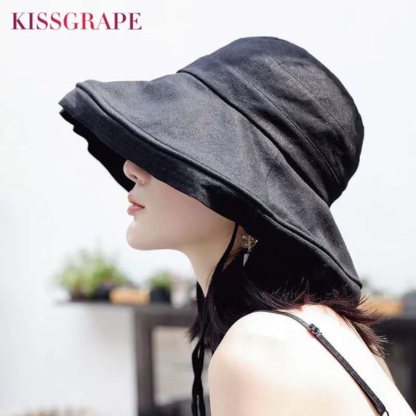 wide brim hats 13cm brand women's sun anti-uv female outdoor beach folabale street fashion ladies cotton bucket caps gorras, Blue;gray
wide brim hats 13cm brand women's sun anti-uv female outdoor beach folabale street fashion ladies cotton bucket caps gorras, Blue;gray
