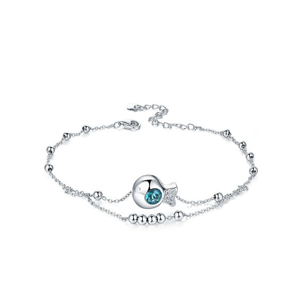 fun-beauty ladies s925 sterling silver fashion anklet with zircon creative double layer round bead multi layer anklet, Red;blue
fun-beauty ladies s925 sterling silver fashion anklet with zircon creative double layer round bead multi layer anklet, Red;blue