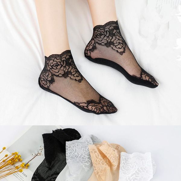 women short socks summer new colorful floral lace ankle socks thin transparent solid cute sock, Black;white
women short socks summer new colorful floral lace ankle socks thin transparent solid cute sock, Black;white