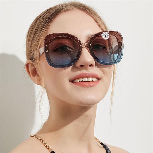 trendy big frame transparent glitter sunglasses women's exquisite sunglasses europe and the united states popular new glasses, White;black
trendy big frame transparent glitter sunglasses women's exquisite sunglasses europe and the united states popular new glasses, White;black