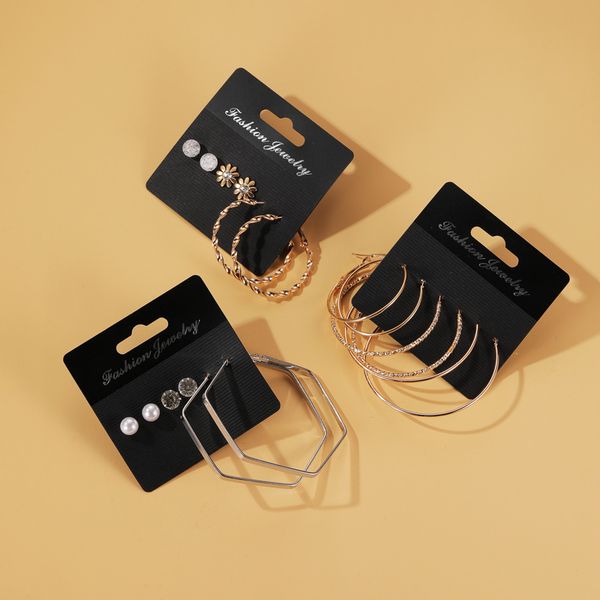hoop & huggie large circle earring set exaggerated 3 piece simple metal geometric earrings for women gold silver colour, Golden;silver
hoop & huggie large circle earring set exaggerated 3 piece simple metal geometric earrings for women gold silver colour, Golden;silver