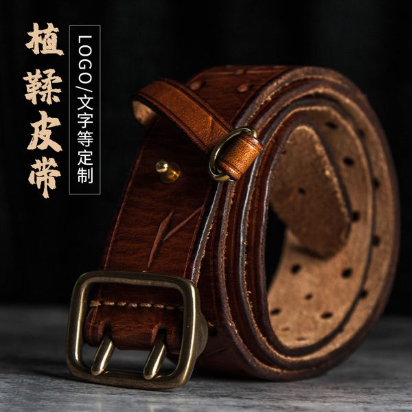 vintage pure copper double pin buckle handmade belt simple wild casual belt men genuine leather luxury designer 2020, Black;brown
vintage pure copper double pin buckle handmade belt simple wild casual belt men genuine leather luxury designer 2020, Black;brown