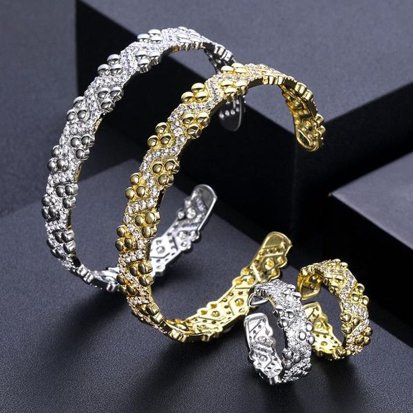 earrings & necklace janekelly luxury 2pcs dubai bangle ring set fashion jewelry sets for women wedding engagement brincos para as mulheres 2, Silver
earrings & necklace janekelly luxury 2pcs dubai bangle ring set fashion jewelry sets for women wedding engagement brincos para as mulheres 2, Silver