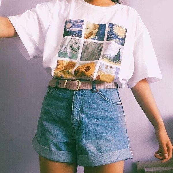 van gogh painting vintage fashion aesthetic white t-shirt 90s cute art tee hipster grunge top
van gogh painting vintage fashion aesthetic white t-shirt 90s cute art tee hipster grunge top