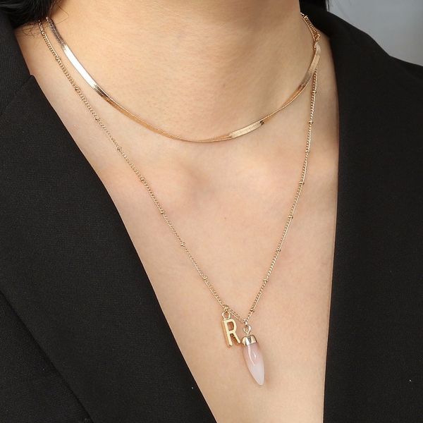 pendant necklaces pink head imitation natural stone necklace letter r flat wide jewelry women, Silver
pendant necklaces pink head imitation natural stone necklace letter r flat wide jewelry women, Silver