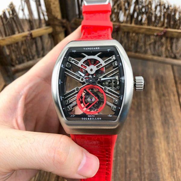 manufacturers vs factory integrated tourbillon automatic mechanical watch by 44mm curved case sapphire crystal glass rubber bot, Slivery;brown
manufacturers vs factory integrated tourbillon automatic mechanical watch by 44mm curved case sapphire crystal glass rubber bot, Slivery;brown