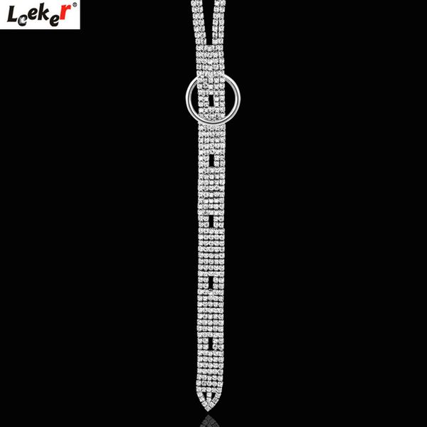 leeker fashion tie shaped long pendant necklace full rhinestone chain women statement jewelry 007 lk2, Silver
leeker fashion tie shaped long pendant necklace full rhinestone chain women statement jewelry 007 lk2, Silver