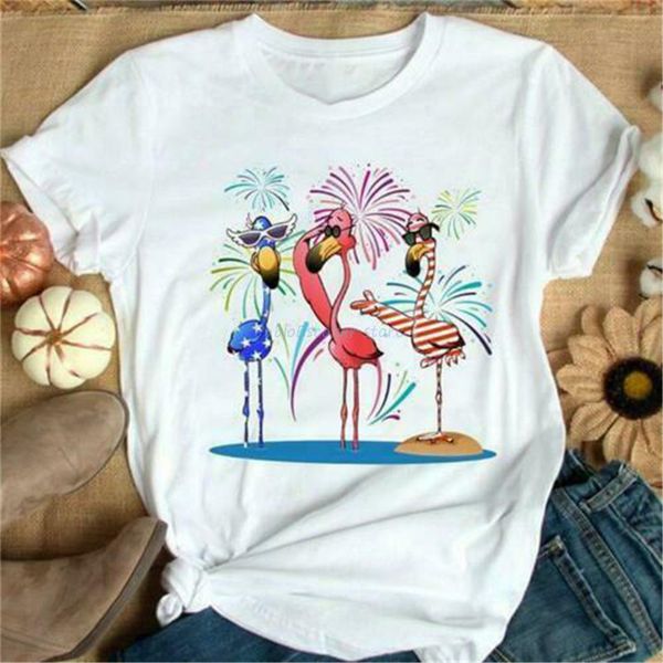 red white blue flamingo firework 4th of july ladies t-shirt cotton s-5xl custom print tee shirt
red white blue flamingo firework 4th of july ladies t-shirt cotton s-5xl custom print tee shirt