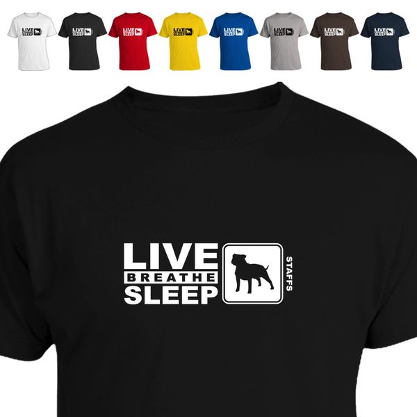 men's 2018 summer new style tees staffordshire bull terrier dog lover gift t shirt eat live breathe staffs 011t shirt company
men's 2018 summer new style tees staffordshire bull terrier dog lover gift t shirt eat live breathe staffs 011t shirt company