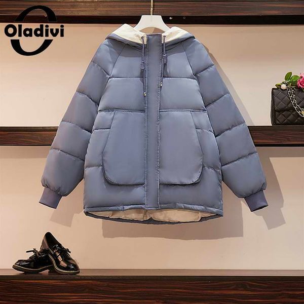 oladivi oversized overcoat plus size women hooded parka 2020 new cotton padded coat ladies winter warm outerwears 4xl 3xl xxl, Black
oladivi oversized overcoat plus size women hooded parka 2020 new cotton padded coat ladies winter warm outerwears 4xl 3xl xxl, Black