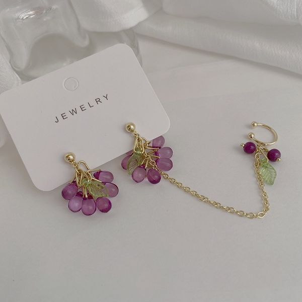 purple grape dangle earrings for women earings chain accessories, korean style fruit hanging earrings long fashion jewelry 2020, Silver
purple grape dangle earrings for women earings chain accessories, korean style fruit hanging earrings long fashion jewelry 2020, Silver