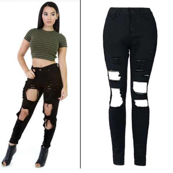 women's jeans woman high waist 2021 women cool ripped cut skinny long pants slim pencil trousers 9.19, Blue
women's jeans woman high waist 2021 women cool ripped cut skinny long pants slim pencil trousers 9.19, Blue