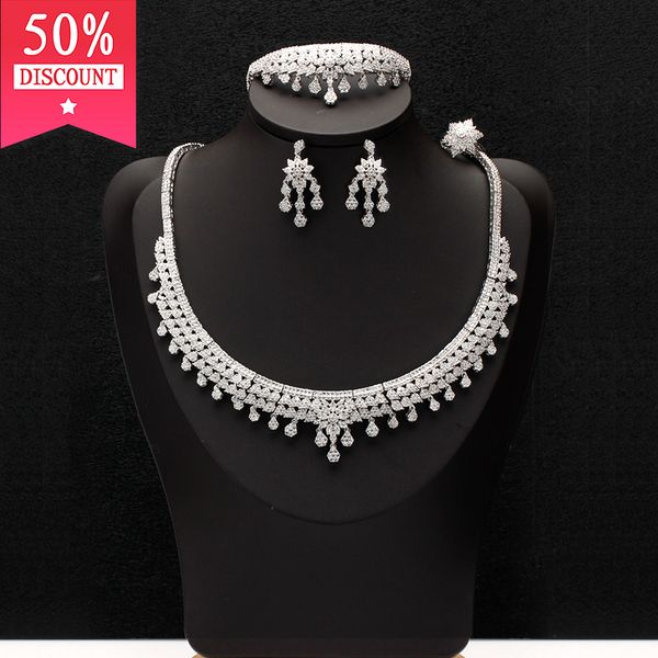 tirim silver plated chandelier style crystal bridal necklace bracelet earrings ring jewlery sets pack of 4 for women wedding
tirim silver plated chandelier style crystal bridal necklace bracelet earrings ring jewlery sets pack of 4 for women wedding