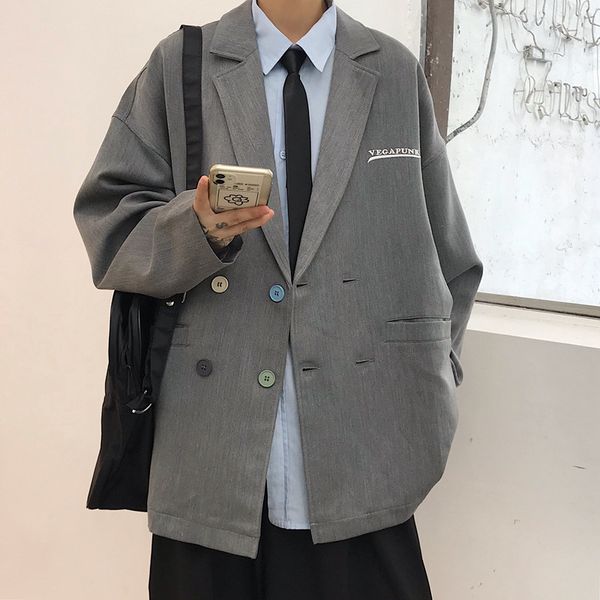 college style double breasted color button embroidered loose small suit hong kong style students solid color bf korean-style sui
college style double breasted color button embroidered loose small suit hong kong style students solid color bf korean-style sui