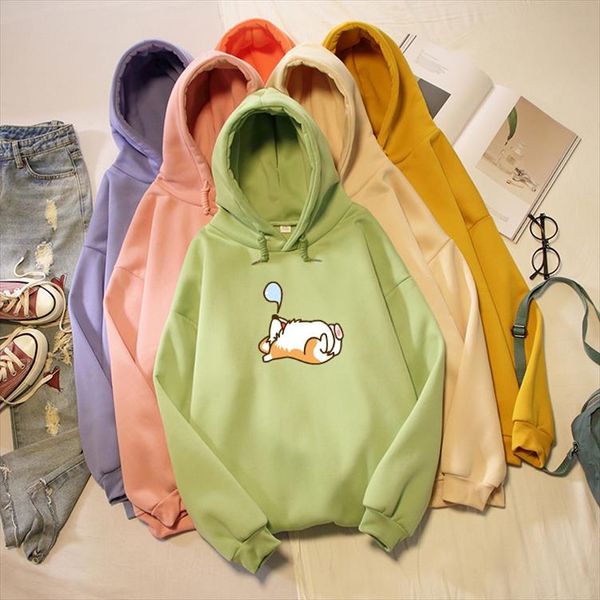 kpop fashion kawaii cartoon corgi sleeping graphic sweatshirts women oversized hoodie harajuku streetwear pullovers long sleeve, Black
kpop fashion kawaii cartoon corgi sleeping graphic sweatshirts women oversized hoodie harajuku streetwear pullovers long sleeve, Black