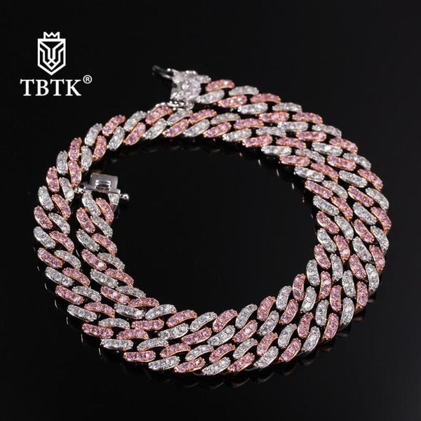 tbtk 9mm iced out women choker necklace cuban link with white &pink cubic zirconia chain jewelry, Silver
tbtk 9mm iced out women choker necklace cuban link with white &pink cubic zirconia chain jewelry, Silver