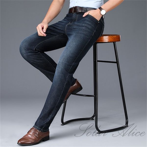 men's jeans 2021 spring and summer straight middle-aged high waist loose stretch business casual trousers, Blue
men's jeans 2021 spring and summer straight middle-aged high waist loose stretch business casual trousers, Blue