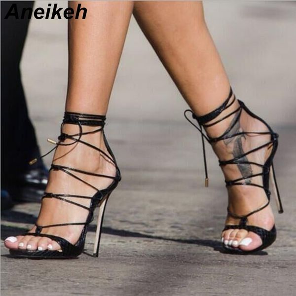 aneikeh 2019 зрелые pu твердая сандалии женщин lace-up тонкий каблук крышки каблука круглый toe свадьба ежедневно партия черный красный разм, Black
aneikeh 2019 зрелые pu твердая сандалии женщин lace-up тонкий каблук крышки каблука круглый toe свадьба ежедневно партия черный красный разм, Black