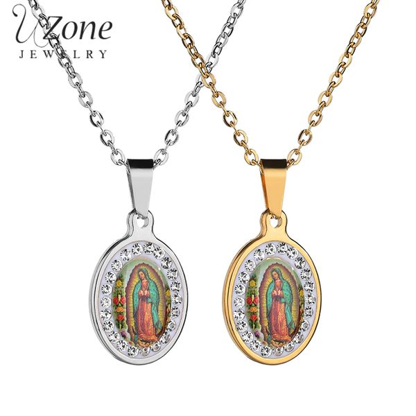uzone classic stainless steel virgin mary pendant necklaces cubic zircon madonna women necklace catholic christian jewelry gifts, Silver
uzone classic stainless steel virgin mary pendant necklaces cubic zircon madonna women necklace catholic christian jewelry gifts, Silver