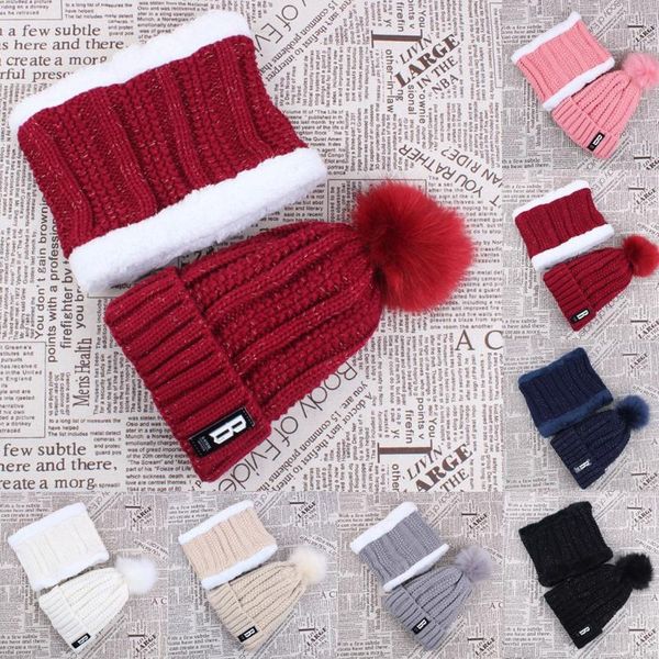 women solid stitching outdoor plush ball hats crochet knit scarf beanie cap, Blue;gray
women solid stitching outdoor plush ball hats crochet knit scarf beanie cap, Blue;gray