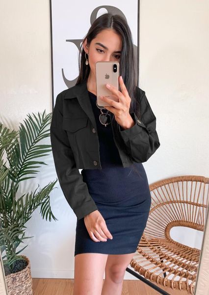 autumn long sleeve slim pocket coats ladies solid single breasted jacket women lapel neck short jacket spring, Black;brown
autumn long sleeve slim pocket coats ladies solid single breasted jacket women lapel neck short jacket spring, Black;brown