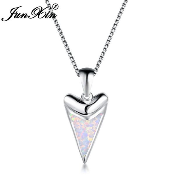 junxin white gold filled geometry big triangle pendant necklaces for women men mystic blue white fire opal necklace female, Silver
junxin white gold filled geometry big triangle pendant necklaces for women men mystic blue white fire opal necklace female, Silver