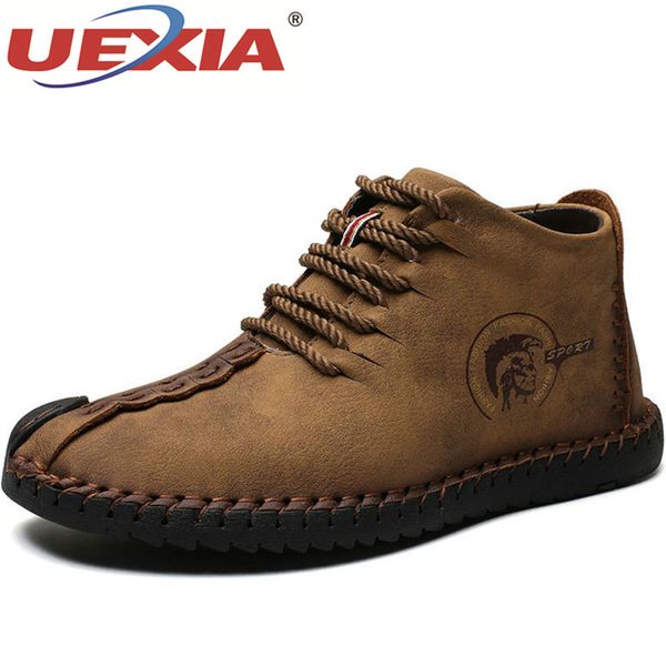 uexia handmade outdoor shoes winter men boots leather comfortable lace-up snow boots warm with fur ankle shoes large sizes 48, Black
uexia handmade outdoor shoes winter men boots leather comfortable lace-up snow boots warm with fur ankle shoes large sizes 48, Black