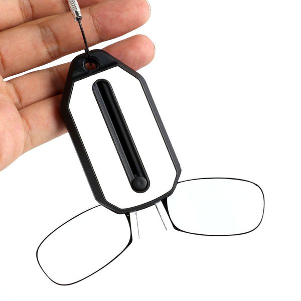 sunglasses dl-020 mini keychain reading glasses women nose clip on thin foldable folding diopter men 1 1.5 2 optics eyeglasses male, White;black
sunglasses dl-020 mini keychain reading glasses women nose clip on thin foldable folding diopter men 1 1.5 2 optics eyeglasses male, White;black