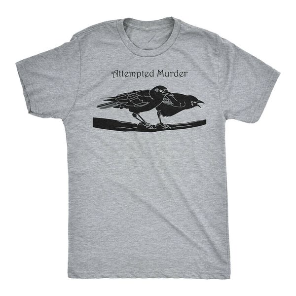 attempted murder t shirt funny crow flock bird pun novelty graphic tee (heather cotton customize tee shirt
attempted murder t shirt funny crow flock bird pun novelty graphic tee (heather cotton customize tee shirt