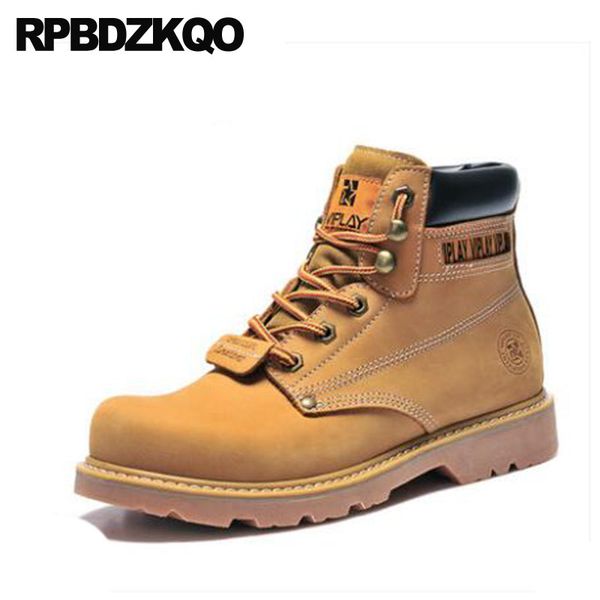full grain ankle shoes booties genuine leather winter men boots with fur safety high yellow platform combat work, Black
full grain ankle shoes booties genuine leather winter men boots with fur safety high yellow platform combat work, Black