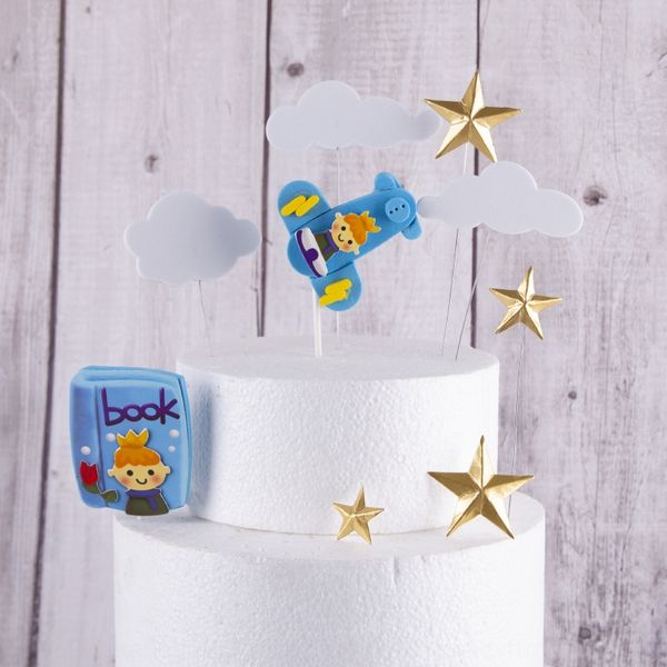baking cake decoration plane little prince wire cake steel wire steel wirecard material bag clouds stars blue boy card pgymp
baking cake decoration plane little prince wire cake steel wire steel wirecard material bag clouds stars blue boy card pgymp