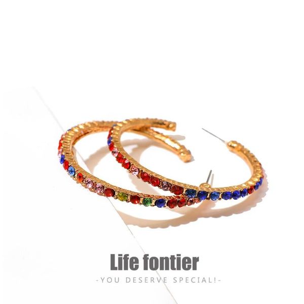 hoop & huggie lifefontier elegant large earrings colorful rhinestone round circle loop female bridal wedding jewelry brincos, Golden;silver
hoop & huggie lifefontier elegant large earrings colorful rhinestone round circle loop female bridal wedding jewelry brincos, Golden;silver