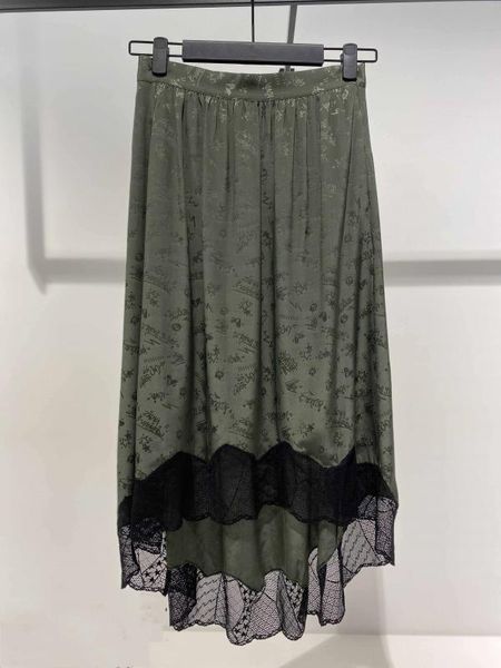 2020 silk midi skirt lace embroidered hem stretch waist fashion skirts woman asymmetric skirts, Black
2020 silk midi skirt lace embroidered hem stretch waist fashion skirts woman asymmetric skirts, Black