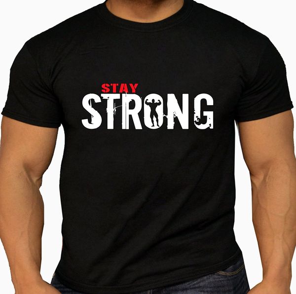 2019 new summer tee shirt quality men's 'stay strong' t-shirts. weightlifting bodybuilding gyms workout. 5 size options t-shi
2019 new summer tee shirt quality men's 'stay strong' t-shirts. weightlifting bodybuilding gyms workout. 5 size options t-shi